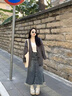 沐霓慵懶風軟糯針織衫開衫女秋冬2025新款寬松上衣中長款毛衣外搭外套 慵懶風灰色毛衣開衫均碼（80-120） 曬單實拍圖