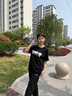 MMOPTOP個(gè)性字母印花短袖T恤男士夏季純棉寬松半袖潮流上衣M0028黑色M 曬單實(shí)拍圖