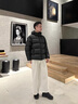 SHANSHAN杉杉鵝絨服男2025冬季時(shí)尚簡(jiǎn)約百搭保暖舒適短款面包服羽絨外套男 黑色 L /175 曬單實(shí)拍圖