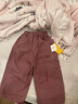 歐姆熊女童工裝褲春秋款2026新款寶寶外穿春秋季兒童褲子 玫紫色 110 曬單實(shí)拍圖