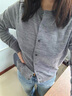 優(yōu)衣庫女裝精紡美利奴羊毛羅紋圓領(lǐng)條紋針織短開(kāi)衫秋冬新款481408 69 藏青色 3XL /170/108C 曬單實(shí)拍圖