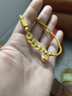 中國黃金（CHINA GOLD）招財納福五帝錢(qián)黃金手鏈女胖福足金手繩生日禮物送女朋友 金重約1.7g【足金手鏈】 曬單實(shí)拍圖