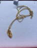 菜百首飾 黃金鏈牌 足金個(gè)性時(shí)尚5G工藝閃耀金鏤空羽毛鏈牌 計價(jià) YZ 黃金鏈牌 約3.17g 約40cm 曬單實(shí)拍圖