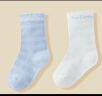 全棉时代儿童袜子婴儿棉袜宝宝新生儿地板袜男女童中长筒袜春夏 3双装 蔚蓝+白+天蓝（儿童中筒） 13cm（3-4岁） 实拍图