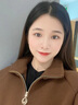 羅蒙（ROMON）毛呢夾克外套女春秋季2024新款爆款時(shí)尚洋氣短款小個(gè)子棒球服開衫 咖色 L 【106斤-119斤】 曬單實(shí)拍圖
