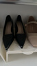 ZHR裸色高跟鞋女新款尖頭細跟女鞋法式氣質(zhì)通勤單鞋 BQ117G 黑色 37 曬單實(shí)拍圖