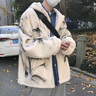 gxmy羊羔毛絨外套男士休閑套裝冬季新款寬松棉衣男裝保暖棉服三件套潮 米白外套+加絨白+加絨褲子黑 XL 曬單實(shí)拍圖