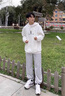 牧唯高級感老錢(qián)風(fēng)長(cháng)褲子男夏季新款潮A工字褶西直筒闊腿褲休閑彎刀褲 黑色 XL [建議130-145斤] 曬單實(shí)拍圖