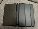 毕亚兹 适用苹果iPad Mini2/3/1保护套 轻薄防摔 平板电脑保护后壳 全包边智能休眠三折皮套 PB10-金刚黑 实拍图