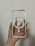 潮虎適用蘋果手機iPhone15新款手機殼磁吸無線充電iPhone14透明大孔簡約高級感硅膠軟殼全包防摔保護套 白色【磁吸硬殼/軟邊框】 iPhone 15 曬單實拍圖