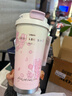 Vanow保溫杯櫻花女生咖啡陶瓷內(nèi)膽吸管杯子家居館水杯教師節(jié)送老師禮物 曬單實(shí)拍圖