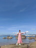 西子美麗心情夏季女裝修身無(wú)袖雪紡長(cháng)裙連衣裙波西米亞海邊度假沙灘裙 圖片色XZ17A618 L 曬單實(shí)拍圖