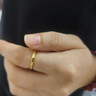 中國黃金（CHINA GOLD）冰川黃金戒指男女款足金指環(huán)手飾情侶金對戒中秋節生日禮物送女友 【玫瑰禮盒】冰川戒指 約1.3g【女戒】 曬單實(shí)拍圖