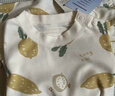 童泰（TONGTAI）嬰兒套裝春秋季純棉寶寶衣服兒童家居服內衣上衣高腰褲子黃色90cm 曬單實拍圖
