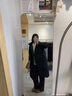 嵐編（LANBIAN）高端女裝 重磅鵝絨服女冬季新款氣質(zhì)保暖羽絨服中長(zhǎng)款加厚外套女 黑色 M 碼：建議【110-130斤左右】202 曬單實(shí)拍圖