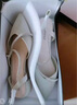 達芙妮（DAPHNE）涼鞋女粗跟中跟尖頭包頭羅馬2025新款夏季夏天仙女風(fēng)一字帶少女 米色 36 標準碼 曬單實(shí)拍圖
