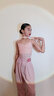 企魅(QVEI)拉丁舞服女童春季舞蹈專(zhuān)業(yè)演出比賽練功集訓服褲子分體套裝 深粉色（套裝） 150cm 曬單實(shí)拍圖