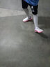 李寧熱品牌男女童鞋春秋兒童比賽訓練TF碎釘足球鞋男童中大童跑步鞋 白粉 34 曬單實(shí)拍圖