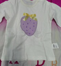 多嘻?？▋和虻咨来呵锛灸信L(cháng)袖t恤卡通外出服上衣 紫色草莓 90  曬單實(shí)拍圖