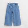 MARC&JANIE馬克珍妮女童百搭牛仔褲闊腿褲兒童純棉褲子2024年春裝新款240228 藍色 110 曬單實(shí)拍圖