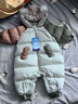 迷你巴拉新生嬰兒羽絨服連體衣外出寶寶男女童爬服白鴨絨冬季 曬單實拍圖