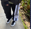 阿迪達斯 （adidas）三葉草網(wǎng)女褲 新款運動(dòng)褲潮流時(shí)尚排扣褲子透氣舒適休閑長(cháng)褲子男 GJ6580/店長(cháng)推薦 L 165 曬單實(shí)拍圖