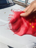米布斯汽車車載紅旗擺件 車載夾邊戶外國慶國旗 汽車外掛國慶車飾迎賓旗 42厘米銀色 曬單實拍圖