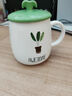 MDUG大容量可愛(ài)陶瓷水杯喝茶潮流男女生家用馬克杯牛奶咖啡杯子帶蓋勺 仙人掌-A款(帶蓋勺) 曬單實(shí)拍圖