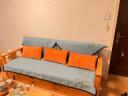 钟爱一生（CHERISHES LIFE）刺绣雪尼尔沙发垫套装四季通用沙发罩套巾防滑盖布定制沙发坐垫子 雪尼尔 字母完美-藏蓝色 90*210cm 实拍图