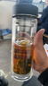 京東京造 茶杯 雙層玻璃水杯男士泡茶水分離隔熱杯子500ml 曬單實(shí)拍圖
