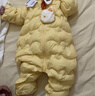 巴拉巴拉童裝嬰兒連體衣輕薄羽絨服寶寶衣服2025冬裝抱衣爬服男童女童萌趣 黃色雪人-白鴨絨 80 cm-充絨量41g 曬單實拍圖