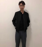 德爾惠七夕情人節(jié)禮物夾克男春秋外套戶外立領(lǐng)純色時尚潮流棒球服 曬單實拍圖