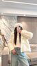 瑪嬌媚（Majiaomei）羽絨棉服女短款2025冬季新款韓版小個(gè)子寬松面包服加厚棉衣外套女 雪香綠 M 曬單實(shí)拍圖