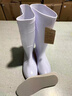 食品廠(chǎng)雨鞋白色衛生工作雨靴防滑專(zhuān)用水鞋膠鞋水靴男女款廚房冷藏庫 高筒36cm 36 曬單實(shí)拍圖
