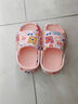 巴布豆兒童拖鞋男童女童洞洞鞋沙灘鞋寶寶涼鞋幼兒涼拖夏季 蝦粉 150碼 曬單實(shí)拍圖