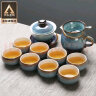 苏氏陶瓷（SUSHI CERAMICS）茶具套装新窑变银丝釉泡茶碗苹果功夫茶杯陶瓷三才盖碗13头礼盒装 实拍图