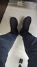 斯凱奇（Skechers）夏季男鞋一腳蹬健步鞋休閑運動鞋舒適緩震懶人鞋軟底耐磨爸爸鞋 黑色/BLK 41 曬單實拍圖