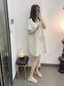 幻潮鳥(niǎo)平底涼鞋女露趾套趾夾趾一字扣平底鞋子女夏季款水鉆珍珠沙灘鞋女 白色 37 曬單實(shí)拍圖
