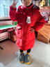 G.DUCKKIDS兒童羽絨服女童韓版洋氣中長款過膝免洗中大童加厚保暖防風外套冬 紅色 8288 160 合適1.6米85-100斤左右 曬單實拍圖