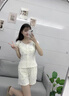 安之伴【巨涼感】睡衣女夏季2025新款甜美泡泡袖短褲純棉家居服套裝 貝殼黃 L 曬單實(shí)拍圖