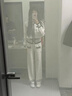 PMOG 小香風(fēng)套裝女2025新款淑女氣質(zhì)可甜可鹽褲裝名媛洋氣兩件套女 白色兩件套 S 曬單實(shí)拍圖
