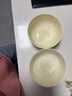 好運連連浮雕奶黃陶瓷餐具米飯碗小碗盤子碗盤微波爐 4只好運連連奶黃4.5英寸碗 曬單實拍圖