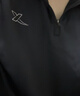 特步（XTEP） 男子半拉鏈長(cháng)袖t恤舒適休閑訓練跑步服內搭速干衣透氣上衣 正黑色-散熱保暖（男） XL 曬單實(shí)拍圖