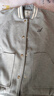 對白【AN大碼系列】氧氣學(xué)院美式復古棒球服外套冬季胖mm顯瘦夾克上衣 中灰色 M 建議體重110-125 曬單實(shí)拍圖