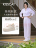 接吻貓KISSCAT女鞋趙昭儀/秦嵐同款8cm內增高太妃糖厚底德訓運動(dòng)小白鞋 椰奶白 35 (225mm) 曬單實(shí)拍圖