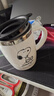 史努比（SNOOPY）保溫杯 帶手柄不銹鋼辦公保溫杯水杯可愛(ài)杯子情侶杯420ML 白色 曬單實(shí)拍圖