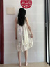 另約帶胸墊睡裙女夏季睡衣2024新款冰絲甜美吊帶背心中長(cháng)裙家居服春秋 1356 方領(lǐng)蝴蝶結【可拆卸胸墊】 M 曬單實(shí)拍圖