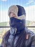 允娜冬季滑雪帽戶外護(hù)耳防風(fēng)雷鋒帽子男棉帽保暖飛行員騎車防寒保暖帽 黑色（單個(gè)帽子） 曬單實(shí)拍圖