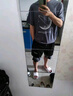 安初夏純棉印花短袖t恤男士休閑套裝夏季新款潮流衣服男裝運動搭配一套 月色+腰果黑短庫 2XL 曬單實拍圖