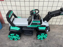 愛(ài)奇馬（IQIMA）超大號兒童電動(dòng)車(chē)挖機工程車(chē)男女寶寶可座人玩具車(chē)1到7歲電動(dòng)挖機 【熒光綠】電動(dòng)挖臂+音樂(lè )燈光 旗艦12V超大電瓶雙驅+搖擺+遙控 曬單實(shí)拍圖